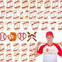 Chunyin 40 Pcs Baseball Patches Self Adhesive Chenille Letter Number Iron on Patches Embroidered Game Day Sports Patch, 26 A-Z Letters, 0-9 Number for Clothing Hats Bags Sewing Decoration