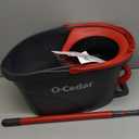 O-Cedar EasyWring Microfiber Spin Mop, Bucket Floor Cleaning System, Red, Gray, Standard