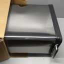 Home Zone Living 12 Gallon Slim Kitchen Trash Can with Soft Close Lid, Step Pedal, Bag Tuck Band, and Removable Liner, Stainless Steel, Black, 45 Liters