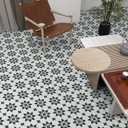 Alow Peel and Stick Floor Tile Green and Black, Self-Adhesive Vinyl Flooring 20Pcs, Waterproof, Reusable, Peel and Stick Flooring for Bathroom, Bedroom, Living Room, Kitchen and Office(11.8x11.8 in) (Flower)