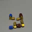 Gisafai 4 Pcs R12 to R134a Conversion Kit 90° High/Low Side R12 to R134a Retrofit Adapter Fittings High/Low Pressure R12 to R134a Retrofit Valve Fittings with Dust Cap for Auto A/C Refrigerant System