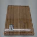 Large Wood Cutting Board for Kitchen, 1 Thick Bamboo Cheese Charcuterie Board, Butcher Chopping Block, with Juice Grooves and Handles (Carbonized) (17"L x 12.5"W (Single))