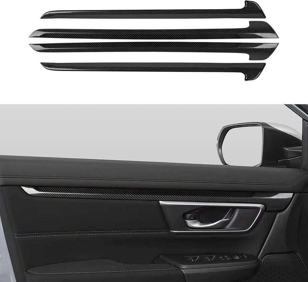 Car Decals for 2017-2022 Honda CRV CR-V Accessories ABS Carbon Fiber Stickers(Inner Door Strips)