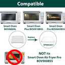 BOV800XL Air Fryer Basket Replacement Parts for Breville Smart Oven Air Fryer Rack 304 Stainless Steel 14’’ x 11.5’’ Toaster Oven Wire Rack B0V800XL B0V845 BSSUSC BOV845BSS Mesh Air Fry Basket 2 Pcs