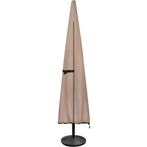 ULTCOVER Patio Parasol 600D Waterproof Outdoor Market Umbrella Cover - Fits Market Umbrella Up to 12 Feet DIA, Brown-Market