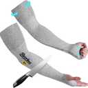 Cut Resistant Arm Sleeves for Men & Women, ANSI A5 Arm Protectors with Thumb Hole for Thin Skin and Bruising, UV50+