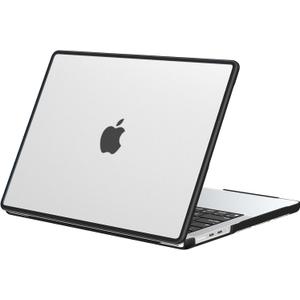 BlueSwan Anti-Cracking Hard Shell Case Compatible with MacBook Pro 14-inch M5 2026 2025-2021 Release M4 M3 M2 M1 Pro/Max Chip, Anti-Fingerprint Soft TPU Bumper, Frosted Clear