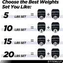 Adjustable Ankle Weights 1-5/10/15/20LBS Pair with Carry Bag - Breathable Fabrics, Reflective Trim - Strength Training Leg Wrist Arm Ankle Walking Weights Sets for Women Men Kids