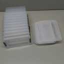 Citylife 1.3 QT 10 Pack Small Storage Bins Plastic Storage Container Stackable Box with Lids for Organizing, Clear White