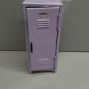 Vercraft Mini Locker with Lock Keys Stickers 10.8inch Small Storage Locker Desk Locker Metal Small Locker Miniature Storage Locker Functional Safe Metal Locker for Desktop Bedroom Home Office (Purple)