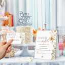Boho Floral Diaper Raffle Sign, Diaper Raffle Tickets for Baby Shower, 1 Standing Sign & 50 Tickets, Gender Neutral Tickets for Baby Shower Party Favor Decorations Supplies