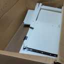 ChooChoo Farmhouse Console Table, Entryway Table with Storage Shelf, Coffee Bar Cabinet, Narrow Buffet Sideboard for Kitchen, Hallway, Living Room, White