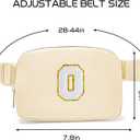 Gitus Birthday Gifts for 8 9 10 11 12 13 Year Old Girls Personalized Fanny Pack Crossbody Bags with Initial Letter Patch Belt Bag for Teen Girls Cute Trendy Stuff Travel Essentials (Beige-O)