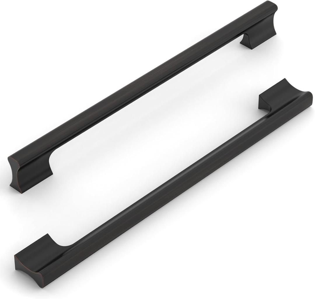 2 x 10 Pack 10 Inch(254mm) Kitchen Cabinet Handles Oil Rubbed Bronze Cabinet Pulls Kitchen Cabinet Hardware Drawer Pulls for Cupboard Wardrobe