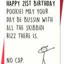 4 x IDU Funny 21st Birthday Card Gifts Decorations for Him Her, 8 x 5.3 inches