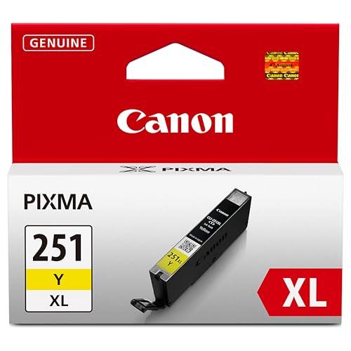 Canon CLI-251XL Genuine Yellow Ink Tank, Compatible with MG6320, IP7220 & MG5420, MX922, MG5520, MG6420, MG7120, iX6820, iP8720, MG7520, MG6620, and MG5620 Printers, Pack of 1