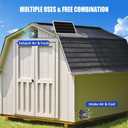 5 Inch Solar Powered Fan, Solar Exhaust Intake Fan Kit, IPX7 Waterproof Dual Fans with 13Ft On/Off Switch Cable, Cooling Ventilation for Greenhouse, Chicken Coop, Shed, Dog House, Outside
