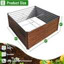 SnugNiture Galvanized Raised Garden Bed 4x4x2FT Outdoor Large Metal Planter Box Steel Kit for Planting Vegetables, Flowers