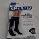 Truform 20-30 mmHg Compression Stockings for Men and Women, Knee High Length, Closed Toe, Black, X-Large (8865BL-XL)