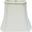 Royal Designs Rectangle Cut Corner Lamp Shade, White, (7 x 10) x (12.25 x 18) x 13.25