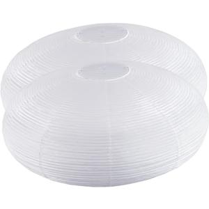 White Oval Paper Lantern, 16.54" Hanging Paper Lanterns Lamp, Chinese/Japanese Paper Pendant Lampshade for Party Decoration, Home Decor Ceiling Lampshade(2 Pack)