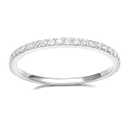 EAMTI 2mm Wedding Band Cubic Zirconia Full Eternity Stackable White Gold Plated Brass Engagement Ring Size 8