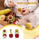 Gossby Handmade Positive Apple Crochet with Card - Thank You for Helping Me Grow - Teacher Appreciation Gift - Thank You, Birthday, Graduation, Last Day of School Gift for Teacher from Student