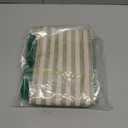 jinchan Striped Linen Kitchen Curtains 20 Inches Length Tier Curtains Farmhouse Modern Cafe Style Small Window Treatments Airy Light Filtering Rod Pocket for Living Room Bathroom 2 Panels Sage Green