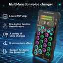 SK9 Portable Handheld Voice Changer Set with Live Sound Effects for Karaoke, Broadcasting, Living, Singing, Recording, Gaming, Gift
