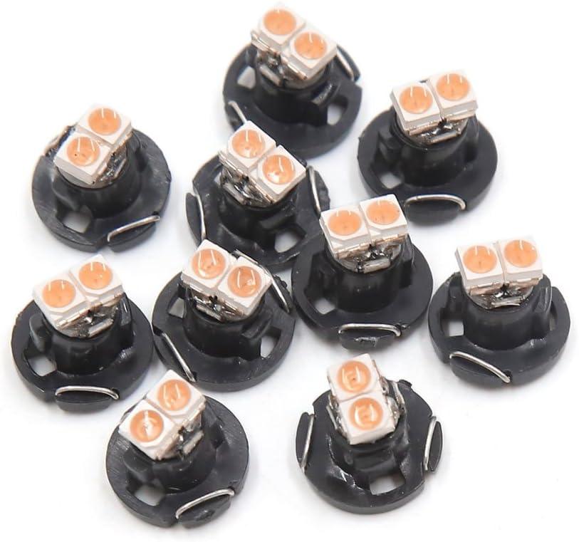 4 x uxcell 10pcs T4.2 Purple 2-3020 LED Car Interior Dashboard Panel Light Bulb