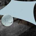 SUNNY GUARD Waterproof Sun Shade Sail 6.5' x 10' Sky Blue Rectangle UV Block Sunshade for Backyard Yard Deck Patio Garden Outdoor Activities and Facility(We Make Custom Size)