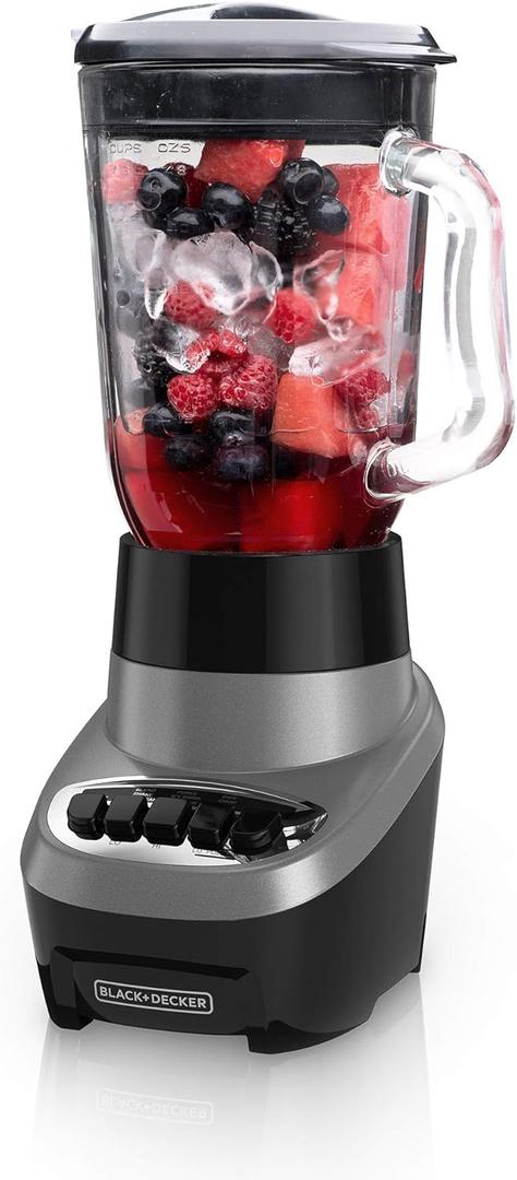 BLACK+DECKER Multi Function Blender with QuadPro Blades in Silver/Black, BL1220SGC