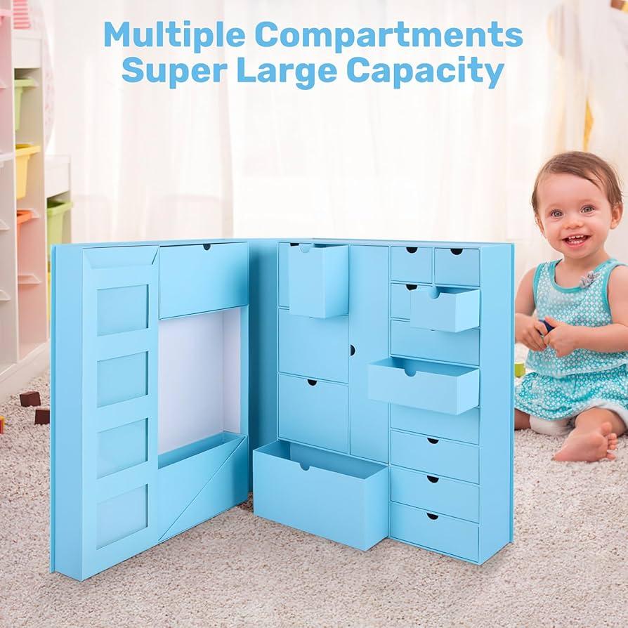Baby Keepsake Box - Baby Memory Box - Baby Boy Girl Keepsake Box Tins Memory Box Pregnancy Baby Bubbs Storage Box Baby First Year Box Library Baby All-in-One Organizer 19.5"
