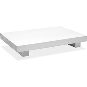 Nuogo Wood Riser Tray Soap, Stand Soap Tray for Kitchen Sink, Wood Pedestal for Kitchen Counter Sink Stand Decorative Rustic Bathroom Dishes Plant Bottles Candles Display, 9 x 6 Inch,White