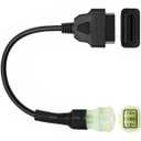 OBD Motorcycle Cable for Kawasaki Motorcycle 6pin 6 pin to 16pin OBD2 Diagnostic Adapter CANBUS Cable Fit for Kawasaki Z900RS/Z800/Z900/Z1000/ZX10R/ZX14R/H2 Euro 4 Adaptor Motorrad
