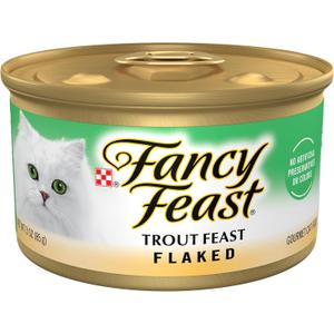 Purina Fancy Feast Wet Cat Food Flaked Trout Feast - (Pack of 24) 3 oz. Cans (EXP 08/12/27)