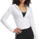 Under Armour Womens Motion Hooded Jacket, (101) White / / Halo Gray, Medium