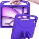 ATOOZ Kids Case for iPad air 13 inch 2024 2025 2026 (M2 M3 M4) / iPad Pro 13 inch (M4 M5), Cover with Shockproof Handle Stand for iPad Pro 13 7th /8th Gen 13" Tablet (Purple)