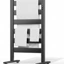 Freestanding Heated Towel Rack Large Capacity, 6 Bars, PTC Fast Heating, Adjustable LED Timer, Auto Shut-Off, High Temperature, Matte Black, for Bathroom & Home