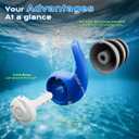 Waterproof Swimming Ear Plugs for Adults Kids, 3 Pairs Reusable Silicone | Reusable swim earplugs for pools, surfing, diving, showering and water sports, Keep Water Out and Ear Protection
