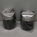 ZOOFOX Set of 2 Mini Trash Can with Swing Lid, Brushed Stainless Steel Countertop Garbage Bin, Modern Tiny Waste Basket for Office Desk, Vanity, Makeup Tabletop, Coffee Table