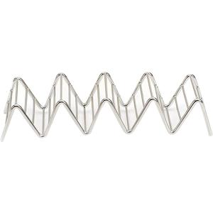Stainless Steel Taco Holder, Taco Shell Holder Stand Stainless Steel Taco Tray Plates Taco Stand Rack, Oven Safe for Baking, Dishwasher and Grill Safe(4-5 Grids)
