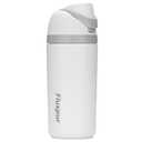 Fluxpur Insulated Water Bottle Sports Stainless Steel Water Bottle with Straw Travel Leakproof,19 Oz,White 10 no straw