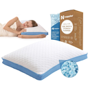 Side and Back Sleeper Pillow for Neck and Shoulder Pain Relief - Shredded Memory Foam Bed Pillow for Sleeping - 100% Adjustable Fill - Queen Size - Modal Washable Case. Extra Fill Included