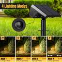 Solar Spot Lights Outdoor, [10 pack/118 LED] 4 Modes Auto On/Off Solar Landscape Spotlights, Ip67 Waterproof Solor Powered Pathway Lights for Outside Yard Garden Walkway Tree Patio (Warm White)