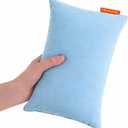 Microfiber Pipsqueak Pillow - Small, Mini - 11 x 7 in - Tiny Pillow for Travel, Cars, Airplanes, Camping, Dogs, Toddlers, Kids, Lumbar, Knees and Neck - Ages 2 Yrs and Up (Light Blue)
