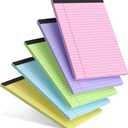 AILZFEI 5pcs Colored Note Pads 5x8 College Ruled Small Legal Pads Paper Notepads 5 Pack Study Back Writing Pads 5 x 8 Paper Pads Perforated Narrow Ruled Pads of Paper 30 Sheets/Pack