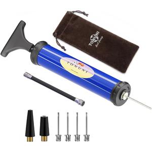 Portable Air Pump,Ball Pump Inflator Kit with Needle,Nozzle, Extension Hose for Soccer Basketball Football Volleyball Water Polo Rugby Exercise Sports Ball Balloon Swim Inflatables