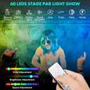 Sklydron DJ Par Lights 4Pack 90W 60LEDs RGB Halo Strip