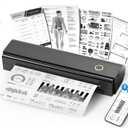 NDYIN Portable Printers Wireless for Travel, N80 Wireless Thermal Printer Bluetooth Inkless Printer Support 8.5" X 11" US Letter & A4, Compatible with iOS, Android, Laptop